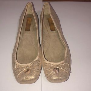 Jessica Simpson Ballet Flat. Gold Size 7